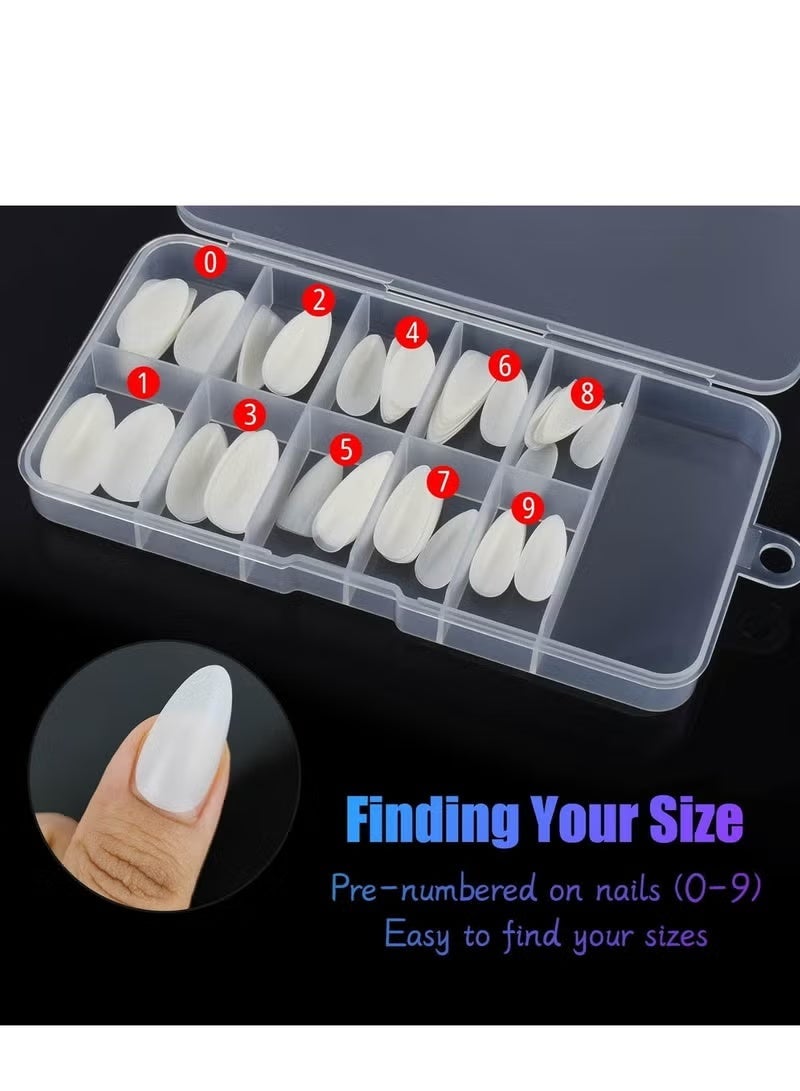 Shein 100 Pcs Acrylic False Nails in Natural Color – Artificial Nail Tips for Designs & Extensions - Image 3